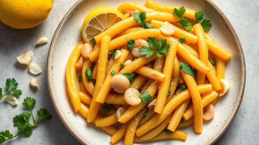 Sautéed Yellow Beans with Garlic and Lemon