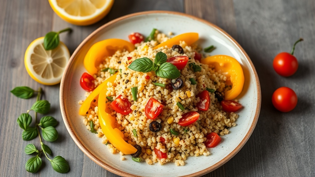 Sautéed Yellow Pepper and Quinoa Salad