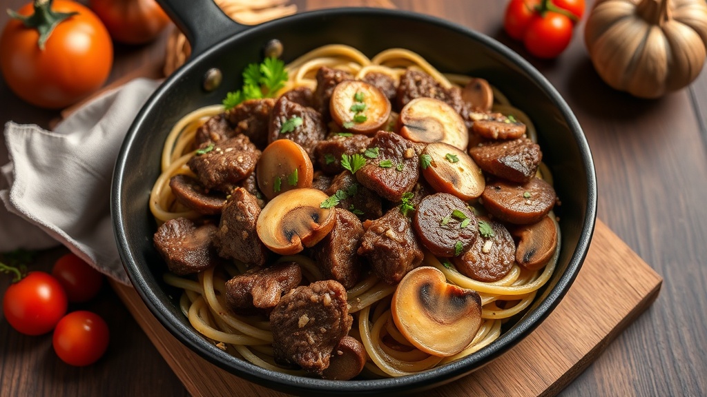 Savory Beef and Mushroom Skillet