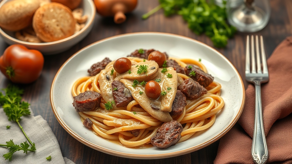 Savory Beef and Mushroom Stroganoff