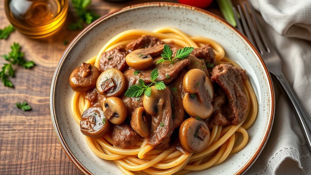 Savory Beef and Mushroom Stroganoff