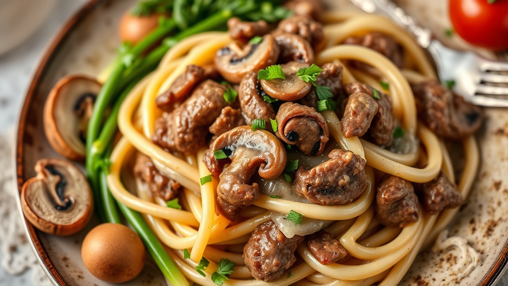 Savory Beef and Mushroom Stroganoff
