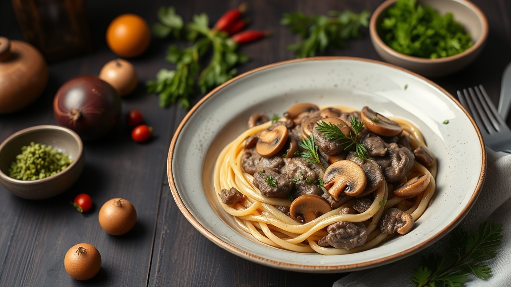 Savory Beef and Mushroom Stroganoff