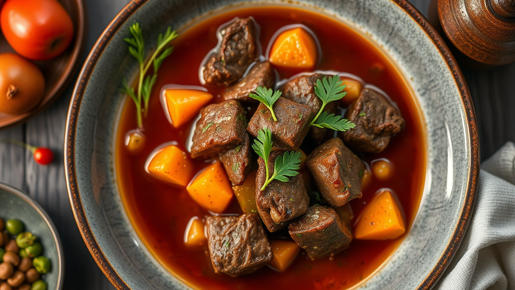 Savory Beef Stew with Herb Infusion