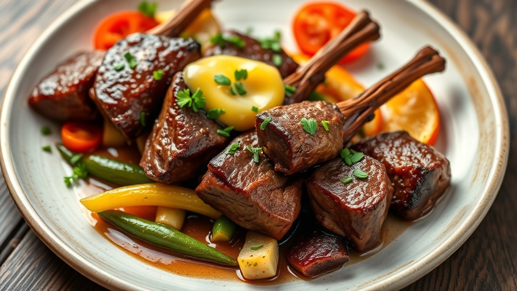 Savory Beef Tips with Garlic Butter and Vegetables