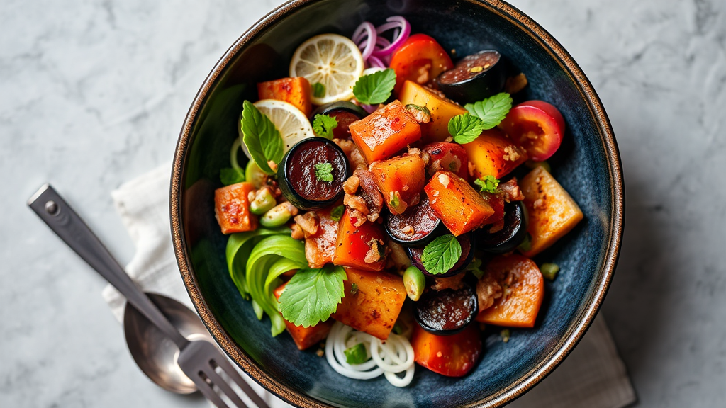 Savory Black Melon and Nuna Bacon Fusion Bowl