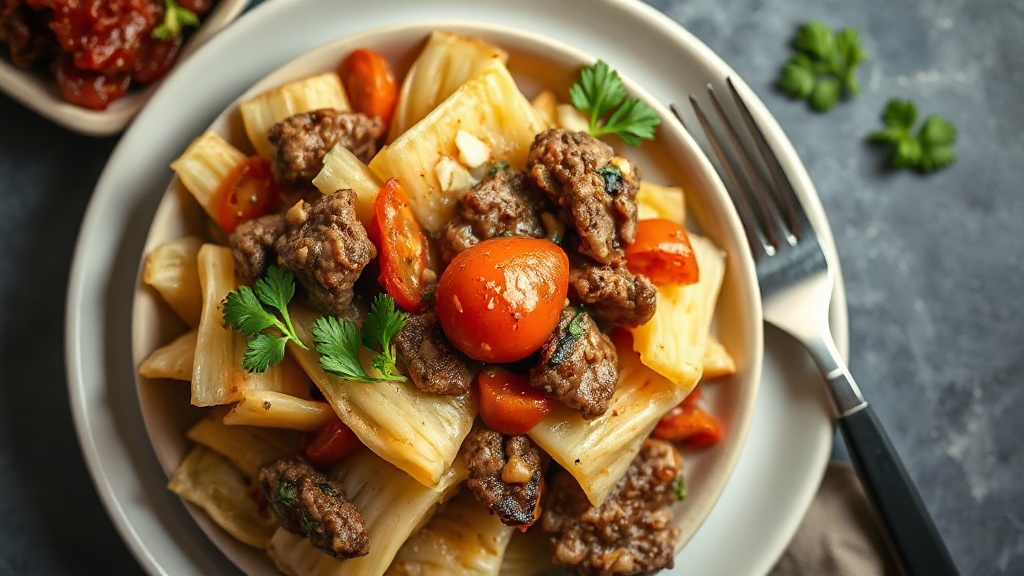 Savory Cabbage and Beef Casserole