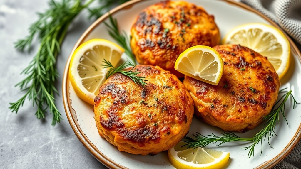 Savory Canned Salmon Patties with Dill and Lemon