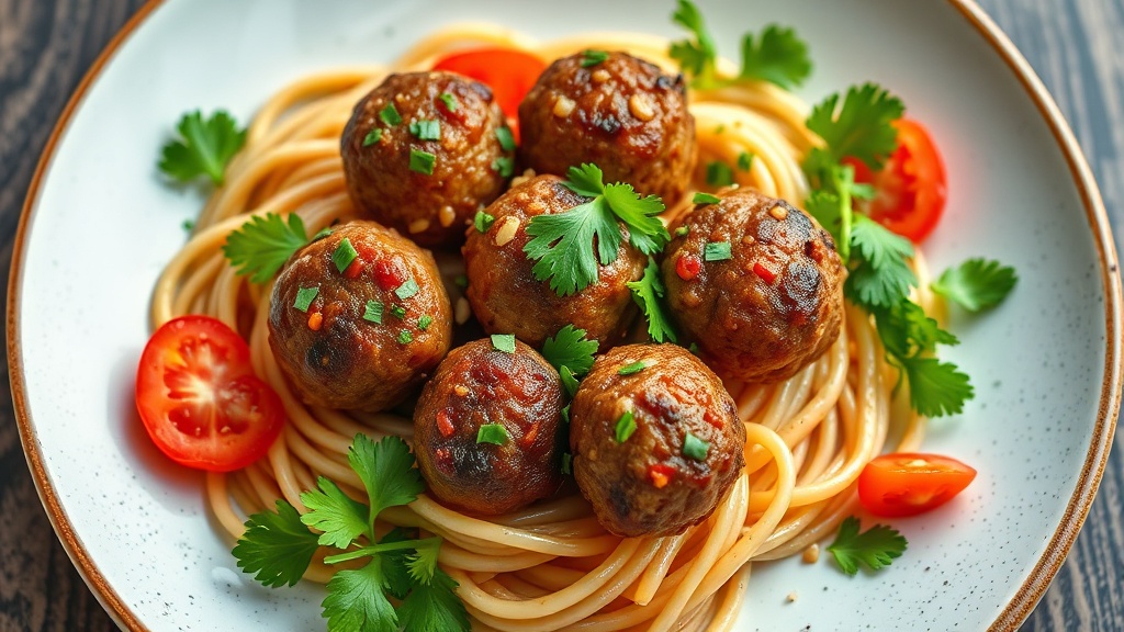 Savory Chicken and Beef Meatball Fusion