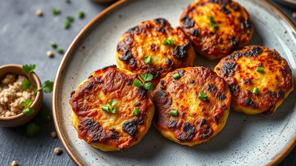 Savory Chicken and Mushroom Fritters