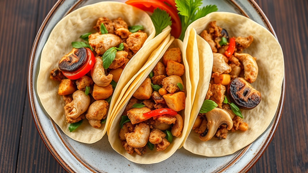 Savory Chicken and Mushroom Wraps