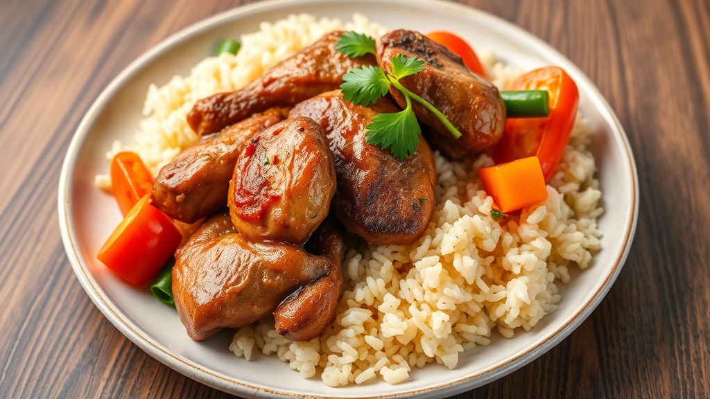 Savory Chicken and Rice with Fresh Vegetables