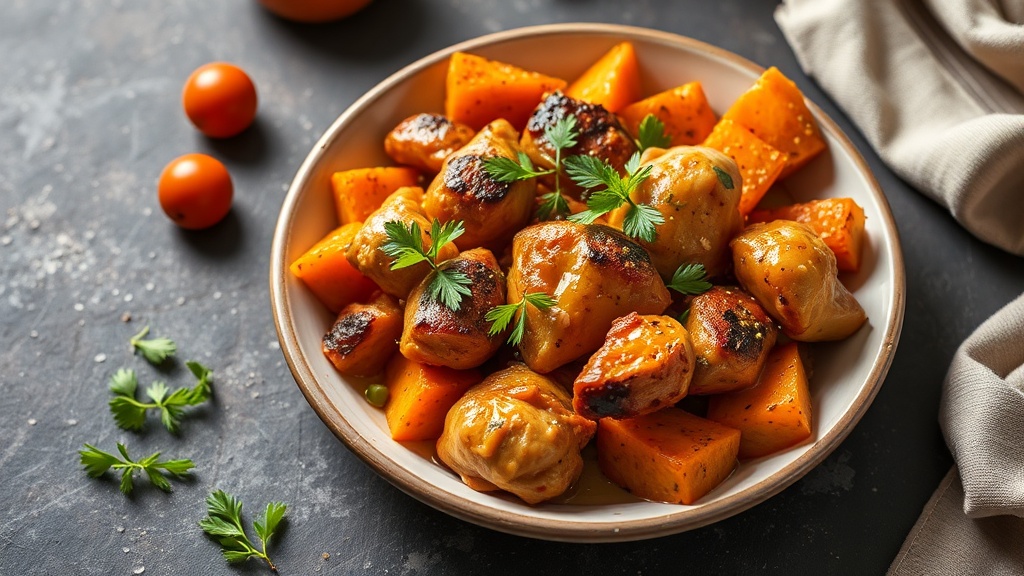 Savory Chicken and Sweet Potato Bake