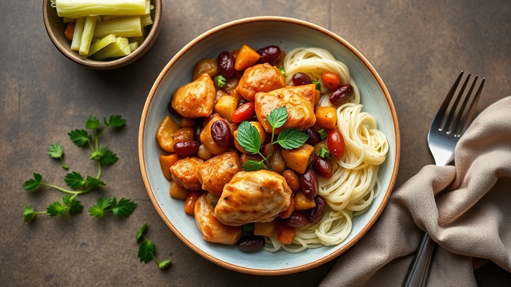Savory Chicken, Cabbage, and Bean Skillet