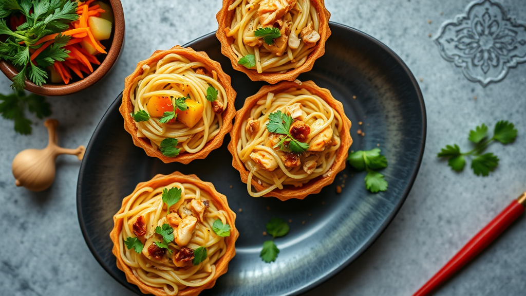 Savory Chicken Noodle Tarts