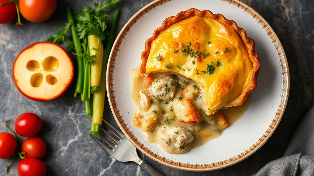 Savory Chicken Pot Pie with Herb Crust