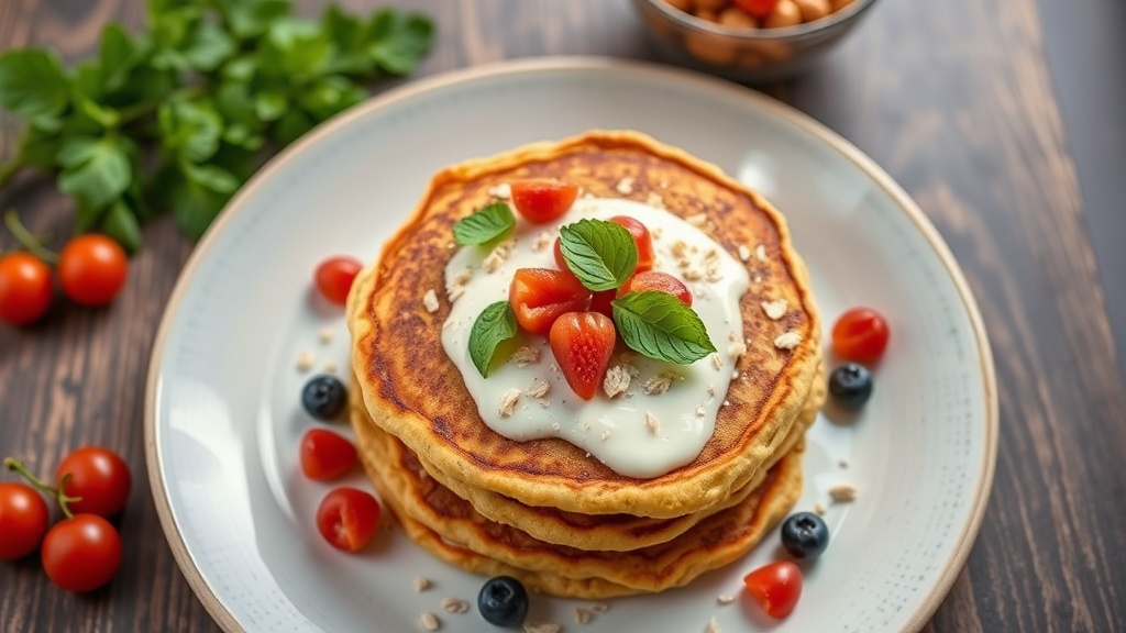 Savory Chickpea Flour and Oat Pancakes