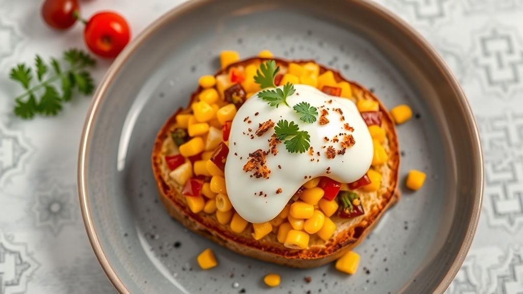 Savory Corn and Yogurt Breakfast Toast