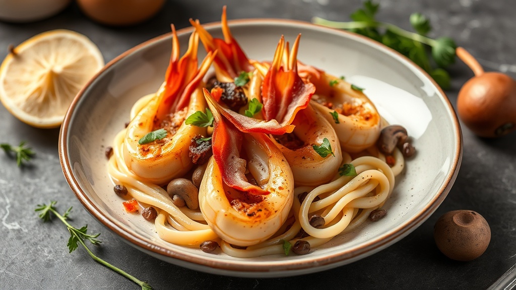 Savory Crevettes with Bacon and Mushrooms