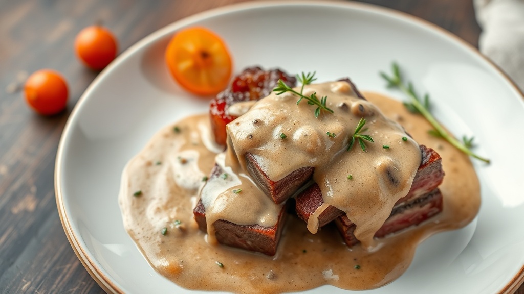 Savory Cube Steak with Creamy Onion Mushroom Gravy