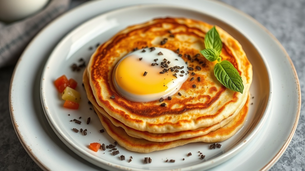 Savory Gram Flour Pancakes with Egg and Milk