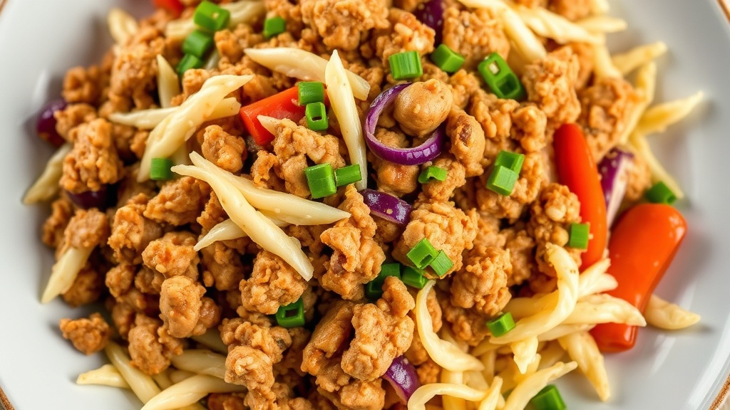 Savory Ground Turkey and Coleslaw Stir Fry