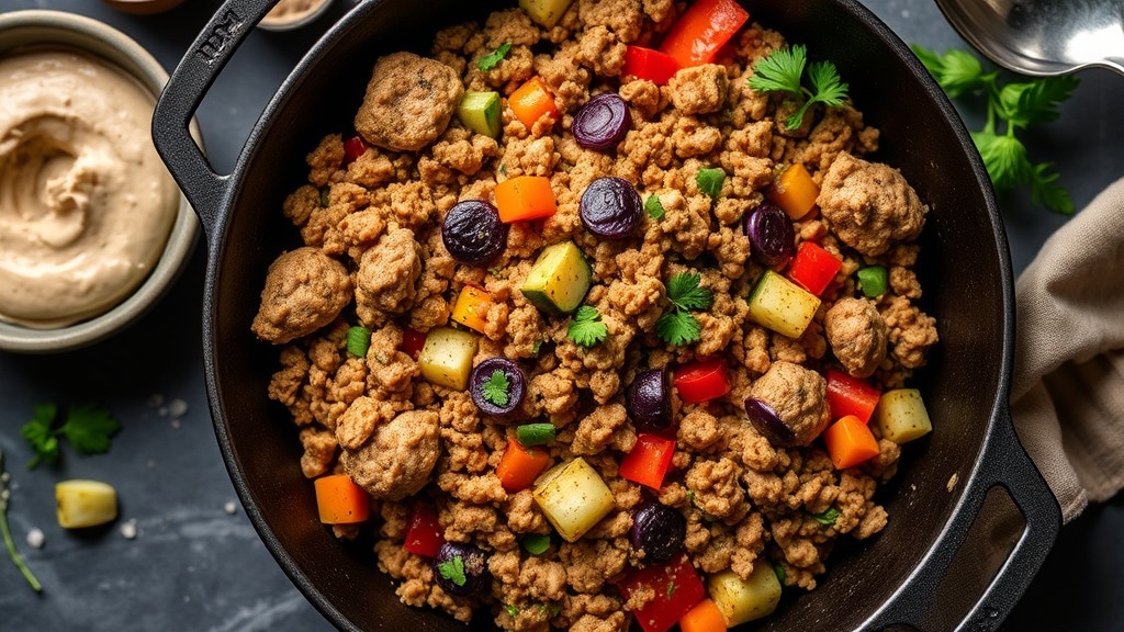 Savory Ground Turkey and Vegetable Skillet