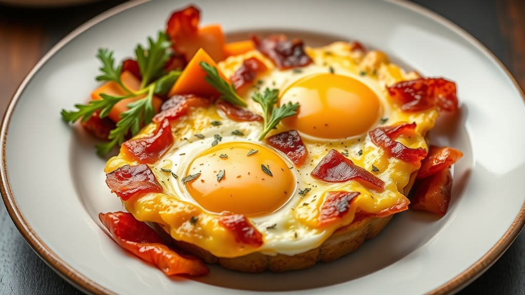 Savory Ham and Bacon Egg Bake
