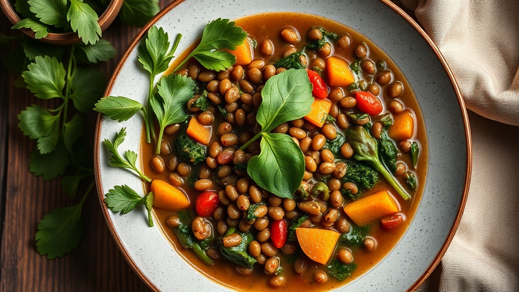 Savory Lentil and Spinach Stew