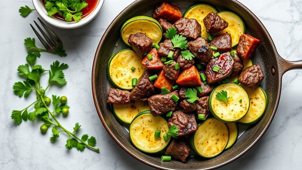 Savory Low-Carb Beef and Zucchini Skillet