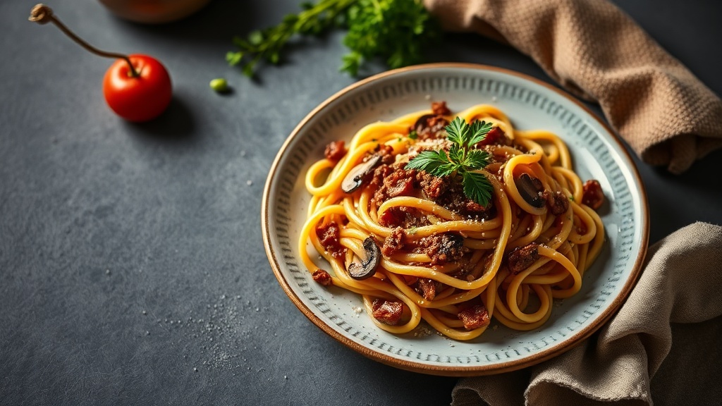 Savory Mince and Mushroom Pasta Bake