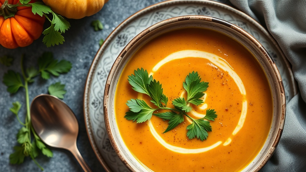 Savory Miso Pumpkin Turkey Soup