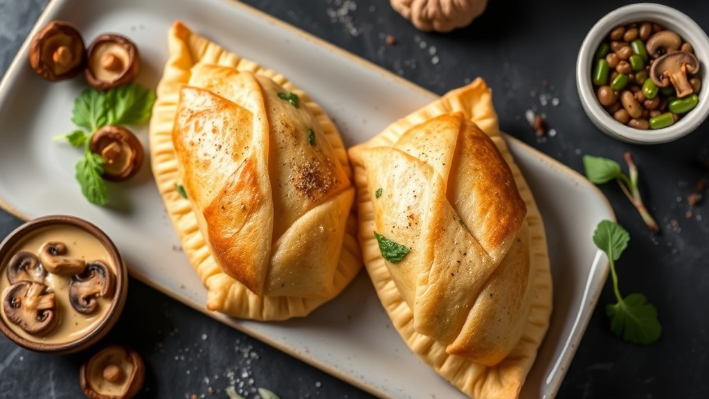 Savory Mushroom and Spinach Puff Pastry Pockets