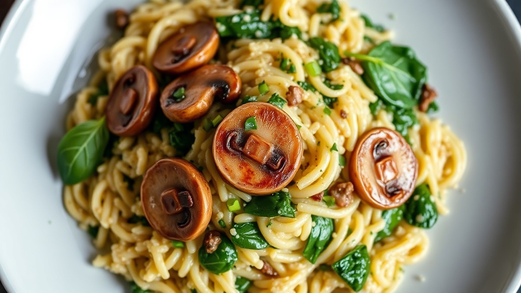 Savory Mushroom and Spinach Risotto