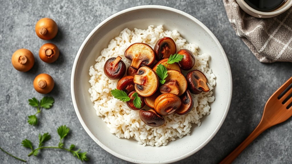 Savory Mushroom Rice Bowl