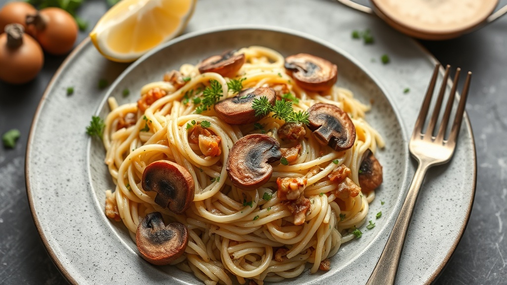 Savory Mushroom Risotto with Truffle Oil