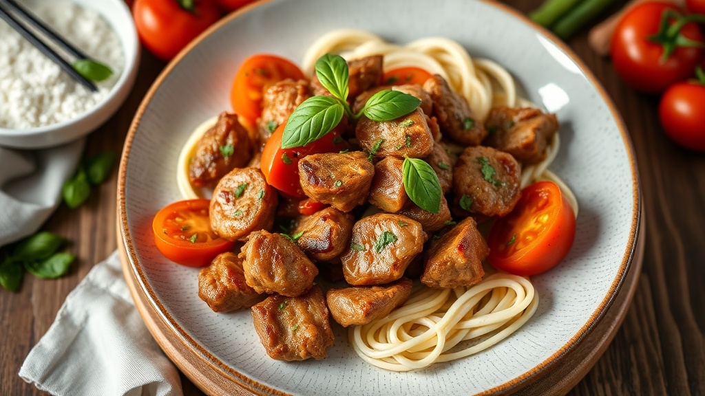 Savory Pork and Tomato Skillet