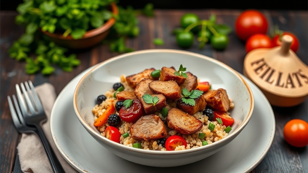 Savory Pork and Vegetable Quinoa Bowl