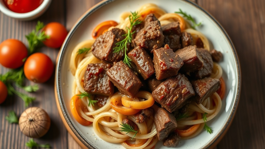 Savory Pot Roast Beef and Onion Skillet
