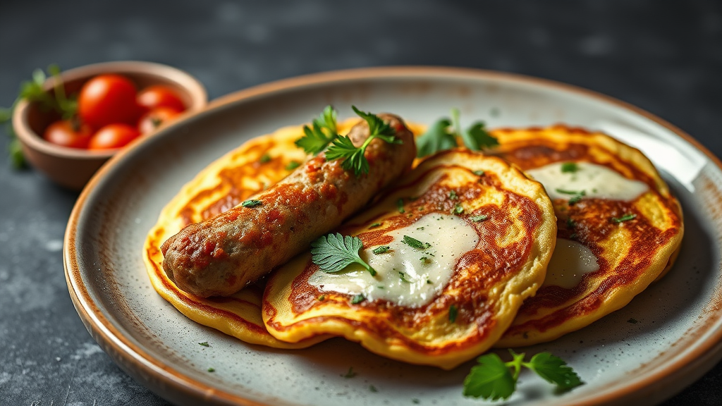 Savory Sausage and Cheese Pancakes