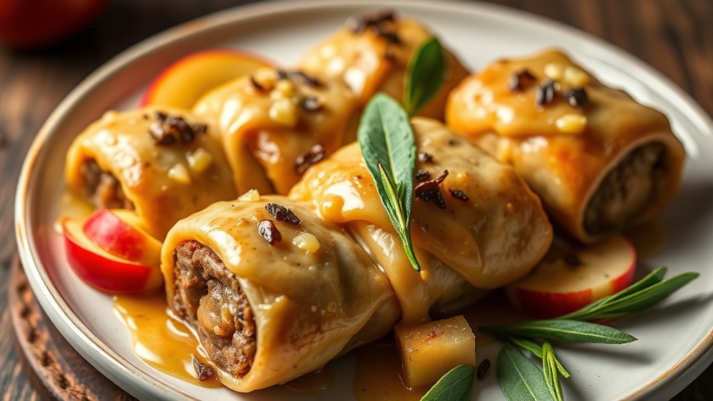 Savory Sausage Rolls with Apple and Sage
