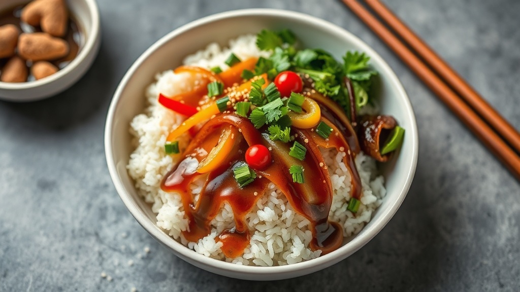 Savory Sesame Rice Bowl with Sweet Soy Glaze