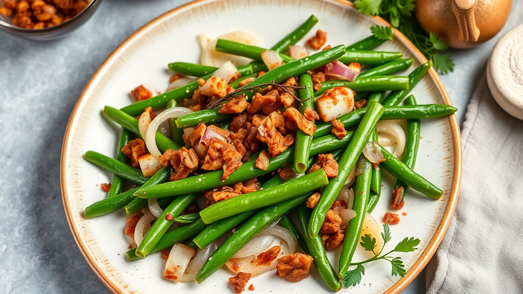 Savory Spiced Green Beans with Onions