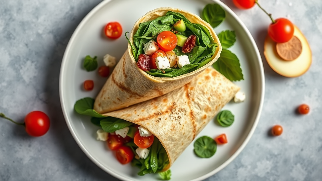 Savory Spinach and Feta Breakfast Wrap