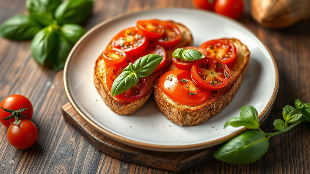 Savory Tomato Basil Toast