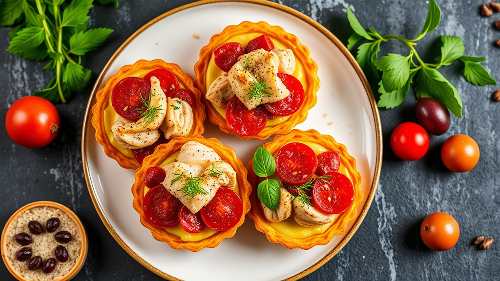 Savory Tuna and Pepperoni Tarts