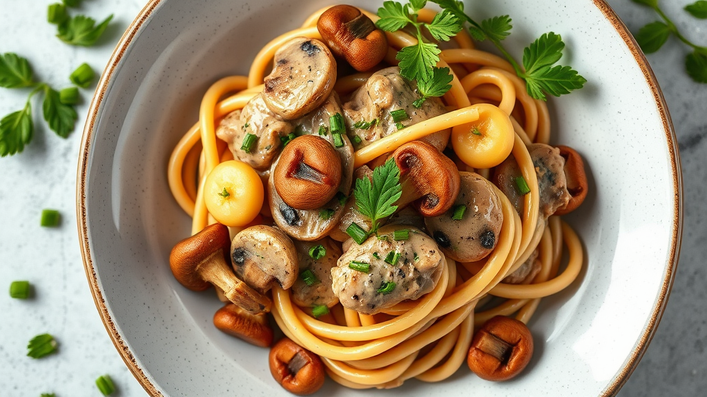 Savory Vegan Mushroom Stroganoff