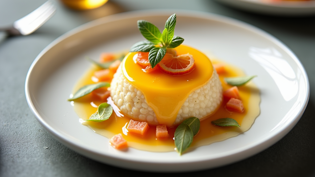 Semolina and Citrus Pudding with Honey Drizzle