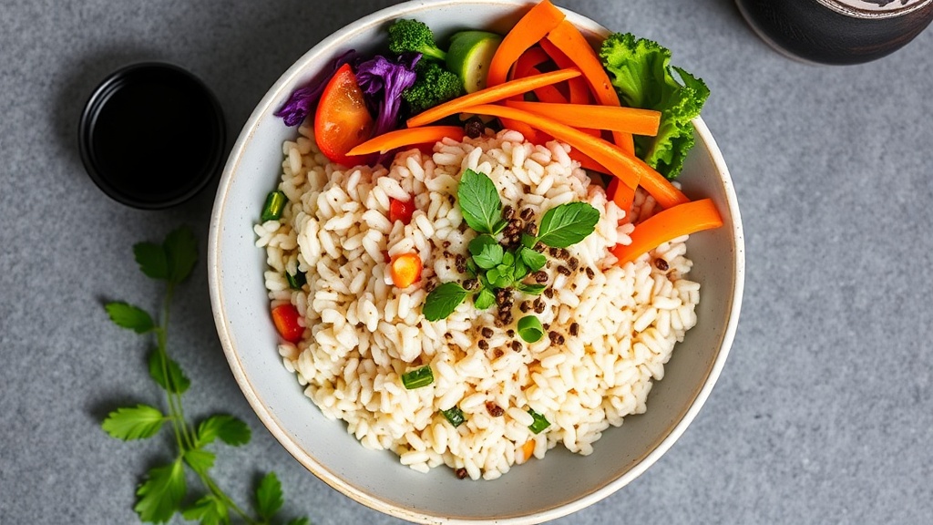 Sesame Soy Rice Bowl with Vegetables