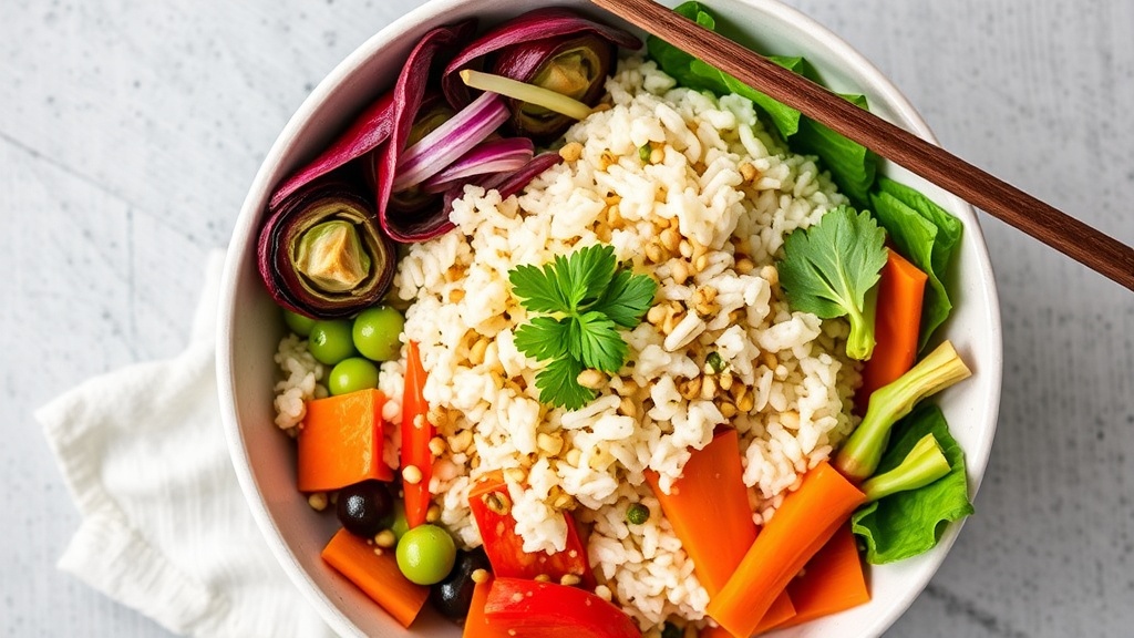 Sesame Soy Vegetable Rice Bowl